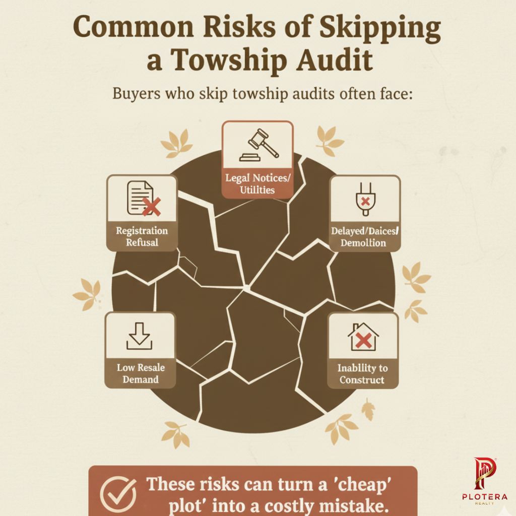 it is an illustrative image describing the common risks of skipping a township audit