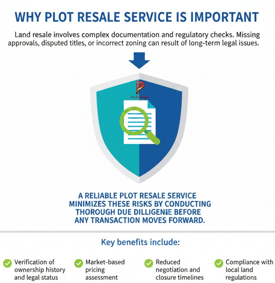 an illustrative image explaining about why plot resale service is important.