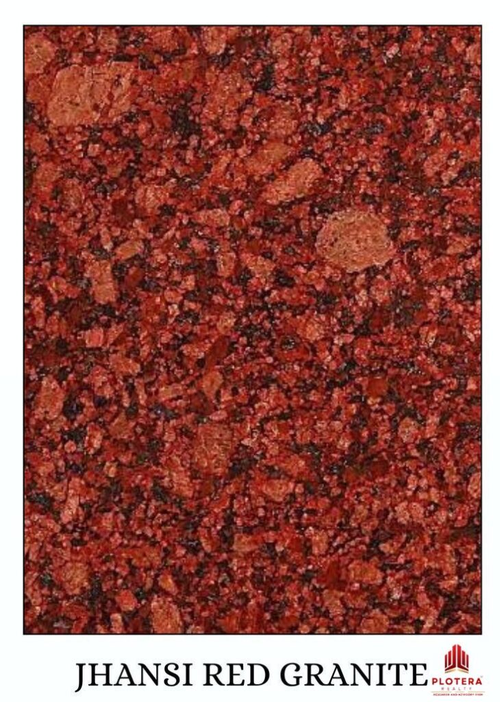 a slab of jhansi red granite